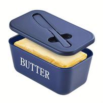 PP Plastic Butter Keeper Box with Cutting Knife Airtight Refrigerator Storage