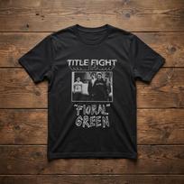 Title Fight Band T shirt, 90s Alt Indie Rock Graphic Tee, Floral Green album tee 3XL brown