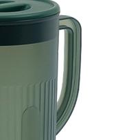 Plastic Pitcher with Lid Large Capacity High Temperature Resistant Cold Water Jug for Juice Tea Dark Green gray
