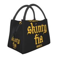 Fontaines DC Merch Skinty Fia Insulated Lunch Bag for School Bento Storage Food Boxes Container Cooler Thermal Lunch Box Tote One Size black