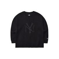 New Era SS24 MLB New York Yankees Logo Embroidered Crew Neck Long Sleeve Pullover Sweatshirt Unisex sweatshirt Black 14187465 XL black