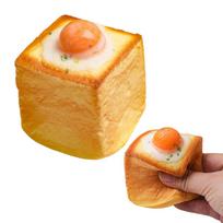 Bread Squish Ball Gift Squishy Squeeze Stress Reliever Fidget Sensory Toy Simulation Fruit Food, Squeeze Balls For Kids beige
