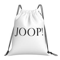 Madingi Joop logotipiniai kuprinės, laisvalaikio raišteliu užtraukiamos rankinės, batų krepšiai, knygų krepšiai kelionėms, mokyklai One Size white