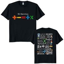 Ed Sheeran Loop Tour 2026 Grafinis Marškinėlis Unisex Medvilninis Trumpomis Rankovėmis T-shirt Muzikos Koncerto Gerbėjo Laisvalaikio Gatvės Apranga S black