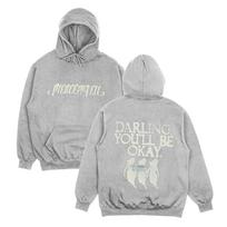 Pierce The Veil Brangioji, viskas bus gerai Hoodie Vintažinis spaudinys Streetwear Moterims Vyrams Laisvi ilgomis rankovėmis su gobtuvu Didesnio dydžio džemperiai XS pilka