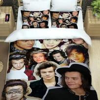 Dainininkas H-Harry-Styles Patalynės Komplektai Išskirtinis Lovos Reikmenų Rinkinys Užvalkalas Ant Antklodės Antklodės Rinkinys Patalynės Rinkinys Prabangi Gimtadienio Dovana 135x200cm white