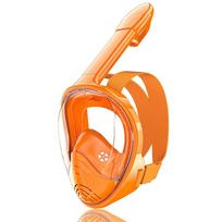 Anti-Fog Kids Full Face Snorkel Mask Anti-Leak Snorkeling Swimming Mask  Diving oranžinė