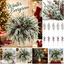 Faux Branch Christmas Wreath Garland for Holiday Home Decor one size black