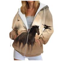 zip-up hoodie L beige