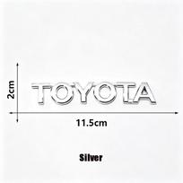 3D ABS For Toyota RAV4 Hilux Aygo Yaris Ractis Car Letters Rear Bumper Trunk Emblem Sticker Badge Decal styling auto Accessories ABS 11.5 X 2CM sidabras