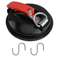 Strong Vacuum Suction Cup Anchor With Securing Hook Heavy Load Car Camping Suction Hook Kayak Outdoor Cargo Fixed Accessory black