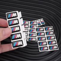 4pcs Car Steering Wheel Decoration Center Hub Cap Emblem DIY Sticker For BMW 1 3 5 Series M M3 M2 M6 F01 F20 F10 F13 E52 E53 E60 4pc white