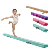 VEVOR 2,4 m sulankstoma pusiausvyros sija vaikams, 90,7 kg stabilus atraminis gimnastikos grindų sija su neslystančiais kilimėliais 233 x 15 x 6.2 cm