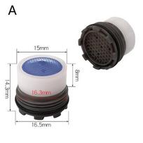 Vyriškas siūlas Vandenį taupantis čiaupas Aeratoriaus maišytuvas burbulinis virtuvės kriauklės maišytuvas Prieigai 16.5mm black