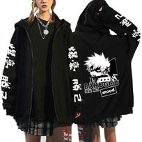 Madingi gobtuvai Mano Herojų Akademija Bakugo Hawks Katsuki Bakugou Kirishima Anime Užtraukiamas gobtuvas Rudens Žiemos Striukės Paltai Vyriški S black