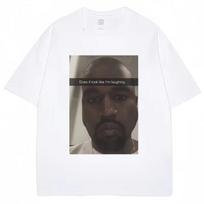 2026 Kanye West Funny Meme T Shirt Does It Look Like I'm Laughing Humor T-shirt Men Women Fashion Punk T-shirt Gothic Cotton Oversized T-shirts XXXXL black