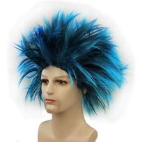 Layered Colorful Spiky Hair Wig Synthetic Hair Party Prank Hedgehog Wig  Party Outfits mėlyna