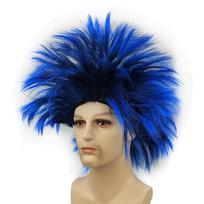 Layered Colorful Spiky Hair Wig Synthetic Hair Party Prank Hedgehog Wig  Party Outfits tamsiai mėlyna spalva