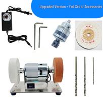 Compact Electric Knife Sharpener & Speed-Adjustable Grinder for Household Use