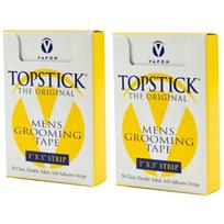 1 x 3 Topstick dvipusė juosta, 50 juostelių/dėžutėje, hipoalerginė, skaidri (2 Dėžutės yellow
