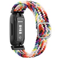 Braided Elastic Nylon Strap For Fitbit Inspire 2 3/Inspire HR Band Bracelet Adjustable Wristband For Fitbit Ace 2 3 Watchband For inspire 3 black