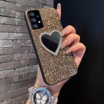 Blizgus auksinis grotelių rašto telefono dėklas, skirtas Samsung Galaxy A27 A15 A16 A37 A35 A36 A54 A55 A56 A17 A57 A73, su žvilgančiu veidrodiniu korpusu Galaxy A73 5G auksas