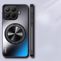 Magsafe matinė AG dėklas Xiaomi 17T Pro, su magnetiniu žiedu stovas Laikiklis Smūgiams atsparus dangtelis Mi17T Pro 17T telefono buferinis korpusas Xiaomi 17T juoda