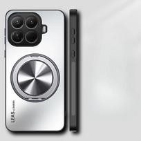 Magsafe matinė AG dėklas Xiaomi 17T Pro, su magnetiniu žiedu stovas Laikiklis Smūgiams atsparus dangtelis Mi17T Pro 17T telefono buferinis korpusas Xiaomi 17T balta