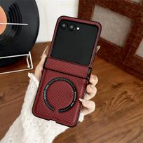 Magnetic For Motorola Razr 60 50 40 Ultra Phone Case for Magsafe Leather Cover Hinge Protection Shockproof Moto Razr 60 50 Motorola Razr 50 raudona