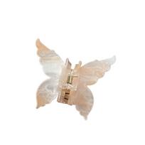Color Changing Butterfly Hair Clip Colorful Large Shark Clip Acetate Butterfly Hair Claw  Girl rožinė