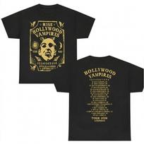 Hollywood Vampires Europe UK Tour 2026 Ouija Two Sided Graphic Tee Unisex Cotton M beige