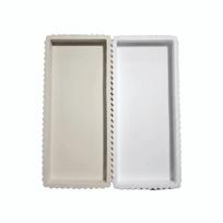 Plaunamas dekoratyvinis padėklas Banguotas laikymo padėklas Padėklas patiekalams Smulkmenų laikiklis Kavos staliukas Beige White