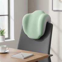 Biuro kėdės galvos atrama Ergonomiška kaklo pagalvėlė poilsio pertraukai, darbo vietai, Džentelmeno pilka Gray Green