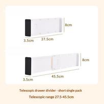 Telescoping Drawer Divider Adjustable Multifunctional DIY Organizer for Sock Underwear Drawer Dresser Storage A1 white