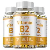 Vitaminas B2 Riboflavinas 400mg 120 kapsulių — Kasdienė mityba, Metabolizmo palaikymas, Kasdienė savijauta 120*3