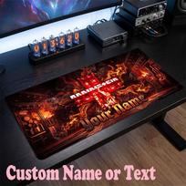 Rammstein Customized Name Text Mouse Pad, Large Desk Mouse Mat Personalized Home Office Present 30cmx60cm brown