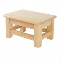 Keturkojos medinės kėdutės įlaidų ir kaiščių jungtis 4 kojų pakopa tvirta medinė konstrukcija maža 28x20x15cm beige