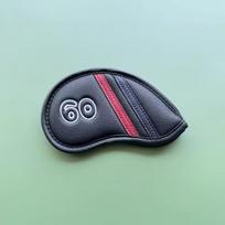 PU Leather Sand Wedge Headcover Angle Club Golf Club Cover Golf Wedge Cover  Sand Club Cover Black 60