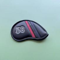 PU Leather Sand Wedge Headcover Angle Club Golf Club Cover Golf Wedge Cover  Sand Club Cover Black 58