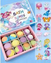 Cartoon Animal Bath Bomb Set: Fragrant Exploding Salt Balls for Kids - Bath Toy & Gift Box