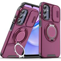 For Samsung A15 Case Galaxy A16 A17 A05S A26 A36 A37 A57 A56 Cover New Armor Case Slide Lens Protect Magnetic Ring Holder Cover Galaxy A37 black