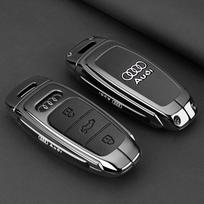 Cinko Lydinio Automobilio Raktų Dėklas Dangtelis Korpusas Audi A3 A4 B9 A6 C8 A7 S7 4K A8 D5 S8 Q7 Q8 SQ8 E-tron 2018 2020 2021 2022 2023 Raktų Pakabukas black