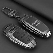 Cinko Lydinio Automobilio Raktų Dėklas Dangtelis Korpusas Audi A3 A4 B9 A6 C8 A7 S7 4K A8 D5 S8 Q7 Q8 SQ8 E-tron 2018 2020 2021 2022 2023 Raktų Pakabukas black
