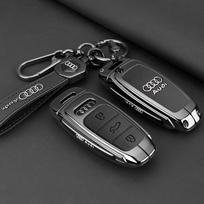 Cinko Lydinio Automobilio Raktų Dėklas Dangtelis Korpusas Audi A3 A4 B9 A6 C8 A7 S7 4K A8 D5 S8 Q7 Q8 SQ8 E-tron 2018 2020 2021 2022 2023 Raktų Pakabukas black