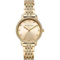 MICHAEL KORS Melissa Women's Quartz Watch Gold Dial Stainless Steel Strap 36mm MK4368 auksas