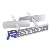 3D Metalinis Rdesign R Design Priekinės grotelės Automobilio ženklelis Lipdukas Emblema Priedai Volvo XC90 S60 XC60 V70 S80 S40 V50 V40 V60 C30 white
