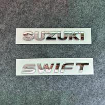 ABS Sidabrinės Priekinės Grotelės Galinės Bagažinės Emblemos Lipdukai SUZUKI SWIFT 3D Automobilio Logotipo Ženklelis Vandeniui Atsparūs Automobilio Stiliaus Aksesuarai