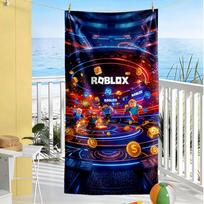 Roblox paplūdimio rankšluostis Labai sugeriantis & Greitai džiūstantis Patogus Lengvas 70cmx140cm(27x55inch)