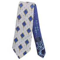 FLORENCEPEC JoJo's Bizarre Adventure Part 5 Golden Wind Necktie, Bruno Bucciarati / Sticky Fingers Design, JJN000002, Polyester gray
