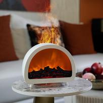 3D Creative Fireplace Humidifier Aromatherapy Diffuser Ambient Lighting Remote-Controlled Smart Humidifier